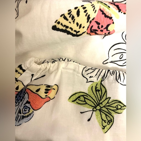 Liz Claiborne White Linen Skirt with Butterfly Print - Picture 10 of 13